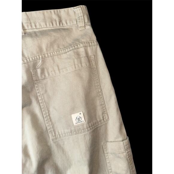 Vintage Phys Sci Carpenter khaki convertible Mens jeans 34x32 Baggy Y2K - Picture 6 of 9